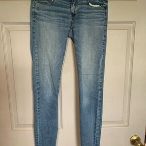 American Eagle Outfitters Blue Skinny Jeans Classic Fit